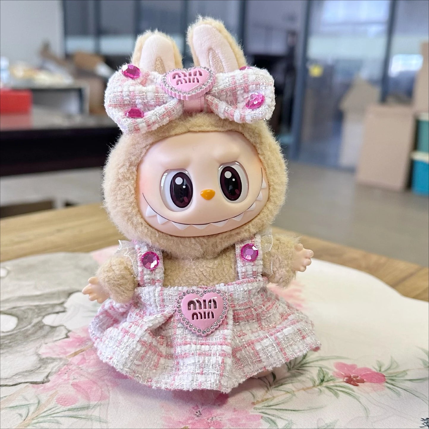 Cute Doll Clothes Outfit Accessories Classic Dress Set for 17CM Labubu V2 Mini Dolls Clothing Girl Kid Gift Labubu Ropa