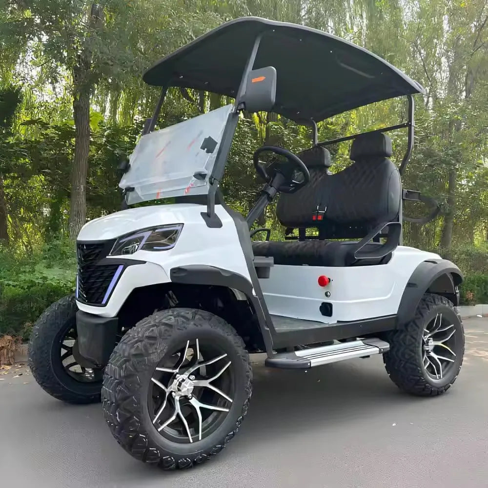 Factory Custom Street Legal 4 Wheel Off Road Golf Buggy Lifted Electric Solar Panels 2+2 Seater Golf Cart