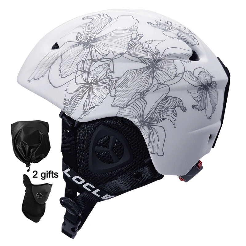 LOCLE Men Skiing Helmet Women Adult and Children Kids Snowboard Skateboard Skiing Equipment Snowmobile Motorcycle Helmets