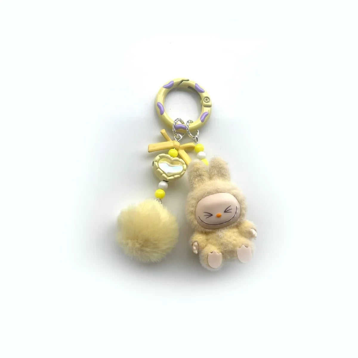 New Christmas Labubu Kawaii Particles Keychain Bag Cell Phone Charm Key Chain Christmas Gift