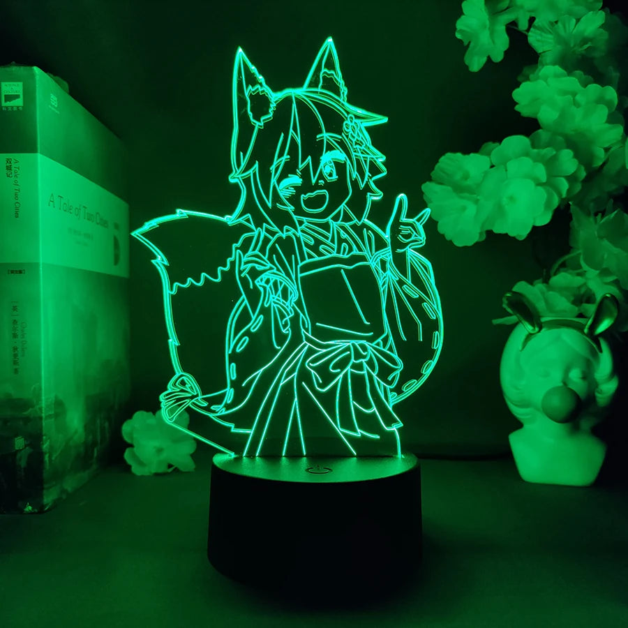 The Helpful Fox Senko Anime Lamp Led Light for Bedroom Decoration Birthday Gift Room Decor 3d Lamp Sewayaki Kitsune No Senko San