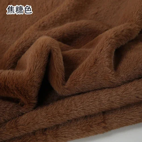 40x50cm Faux Rabbit Fur Fabric 8mm Encrypted Soft Fur Short Plush 100% Polyester Handmade DIY Clothing Home Textiles Scarf Doll