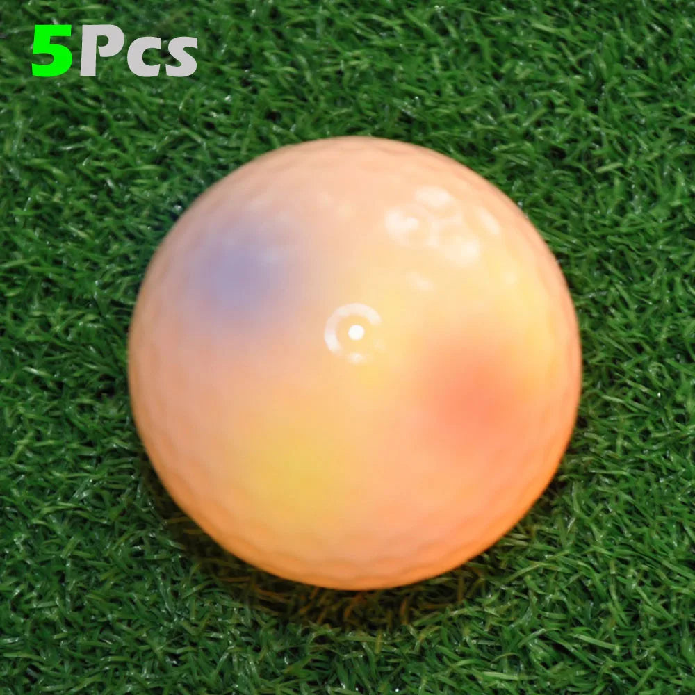 5Pcs Professional Golf Balls LED Luminous Night Golf Balls,Reusable and Long-Lasting Glow Training Golf Practice Balls