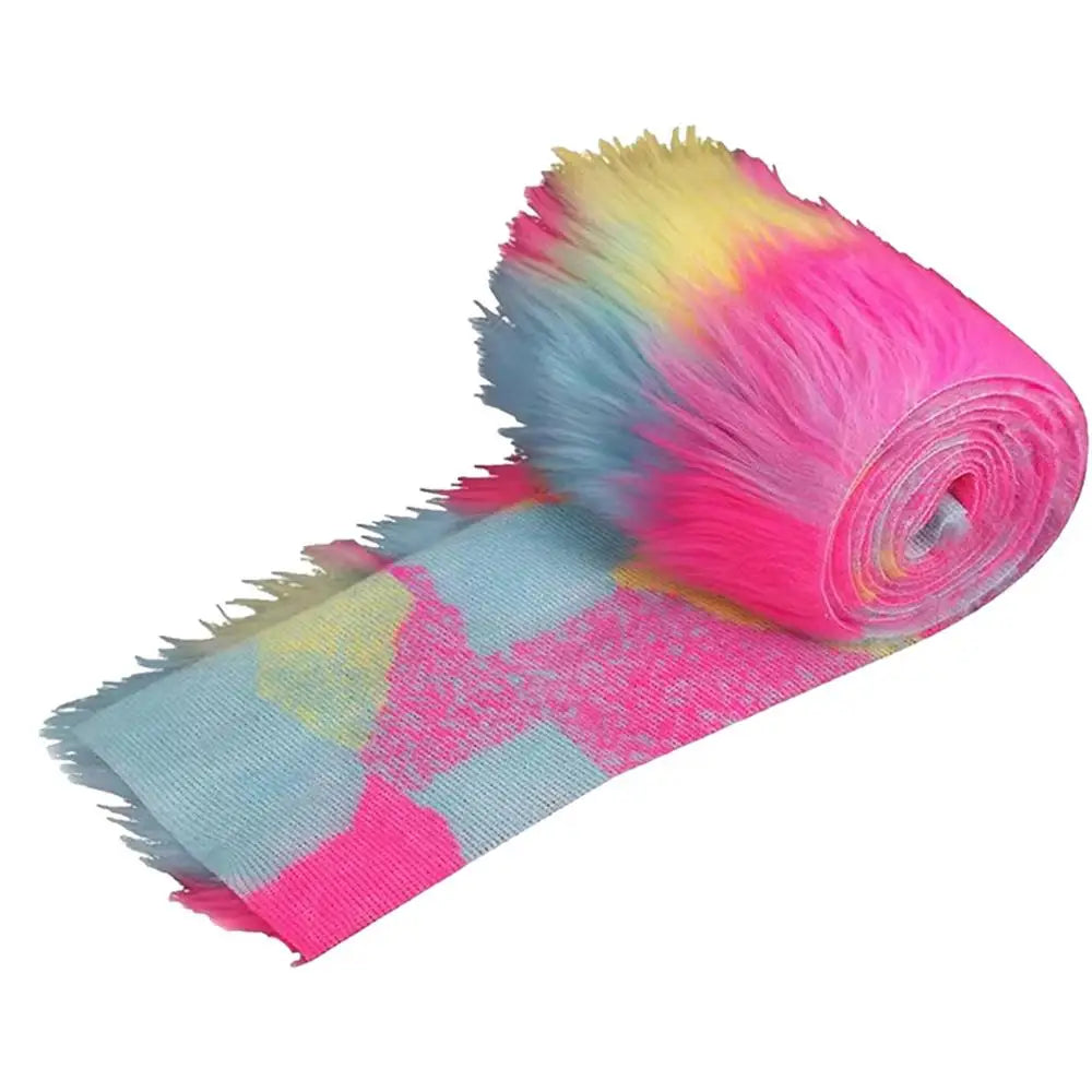 1.5M Faux Furs Costume Diy Apparel Sewing Fluffy Trim Trimming Fabric Home Decoration Sewing Costume Plush Furs Stripe Gift