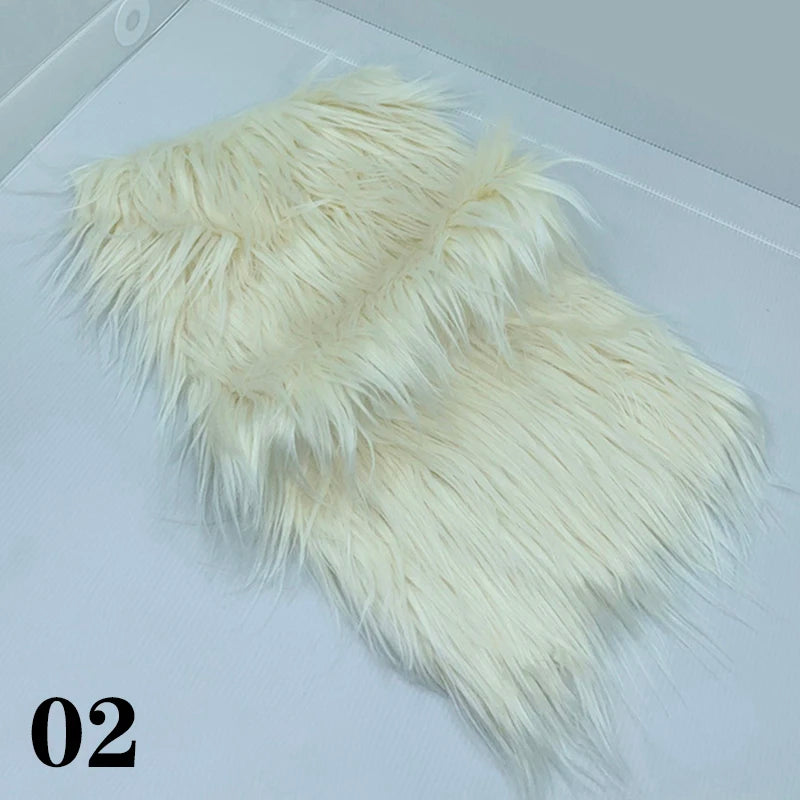 25x45cm Long Hair Faux Fur Fabric for DIY Dolls Hair Beard Craft Making Material Patchwork Garment Sewing Accessories