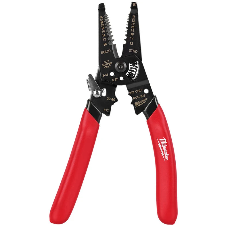 Milwaukee 48-22-3052 10-28 AWG Multi-Purpose Dipped Grip Wire Strippe Reinforced Head Accurate Stripping Hand Tool