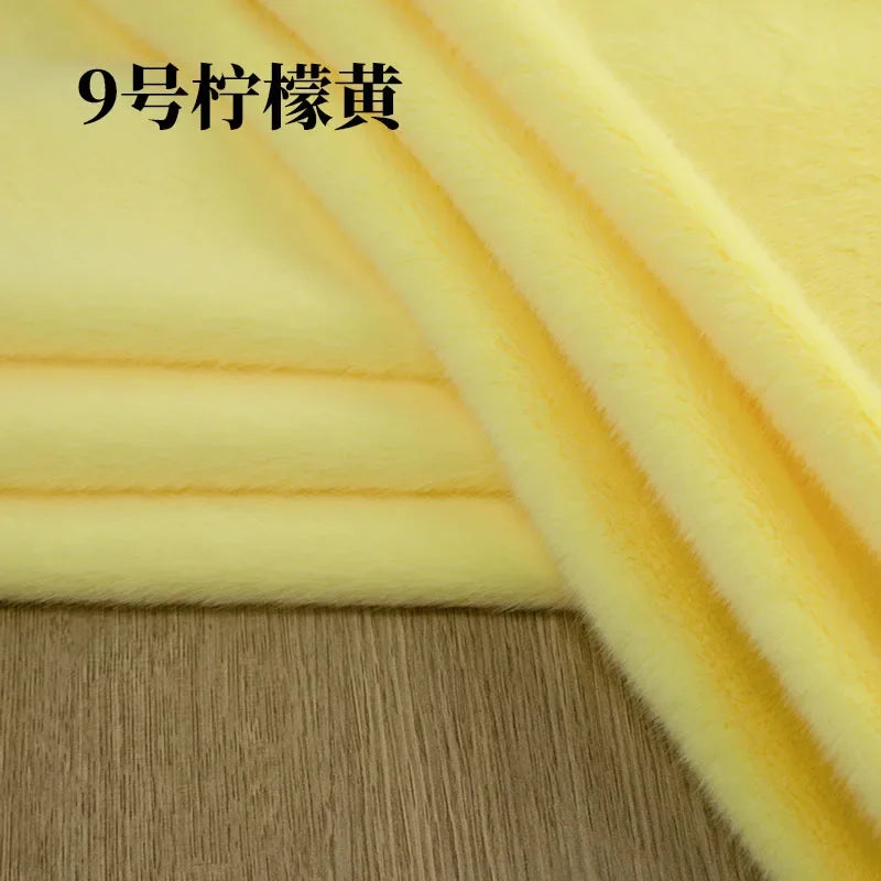 5mm Stretch European Mink Faux Fur Fabric High-Low Pattern for Clothing Scarves Hats Photo Props DIY Craft Decoration