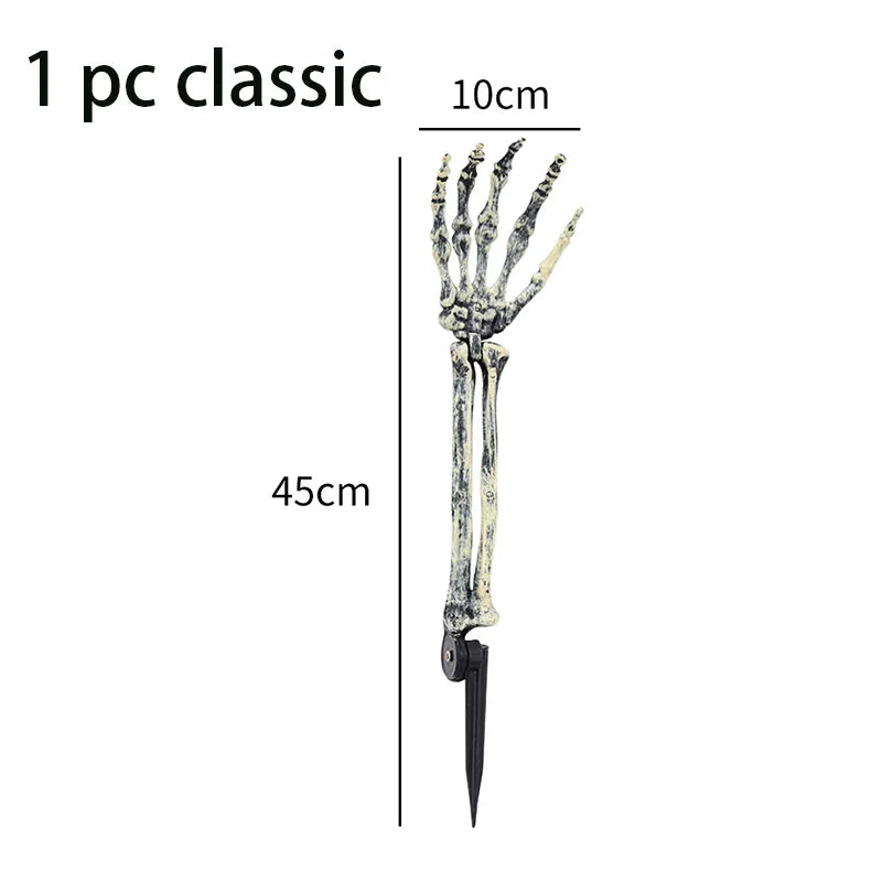 Halloween Decorations Home Decor Skeleton Head Outdoor Scary Props Realistic Skull & Hands Yard Prank Festivals Party Supplies