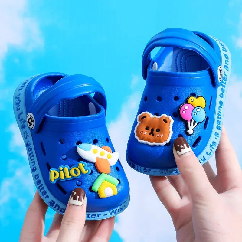Garden Clogs Shoes Boys Girls Beach Sandal Kids Lightweight Breathable Cute Cartoon Slip on Mules Baby Slipper