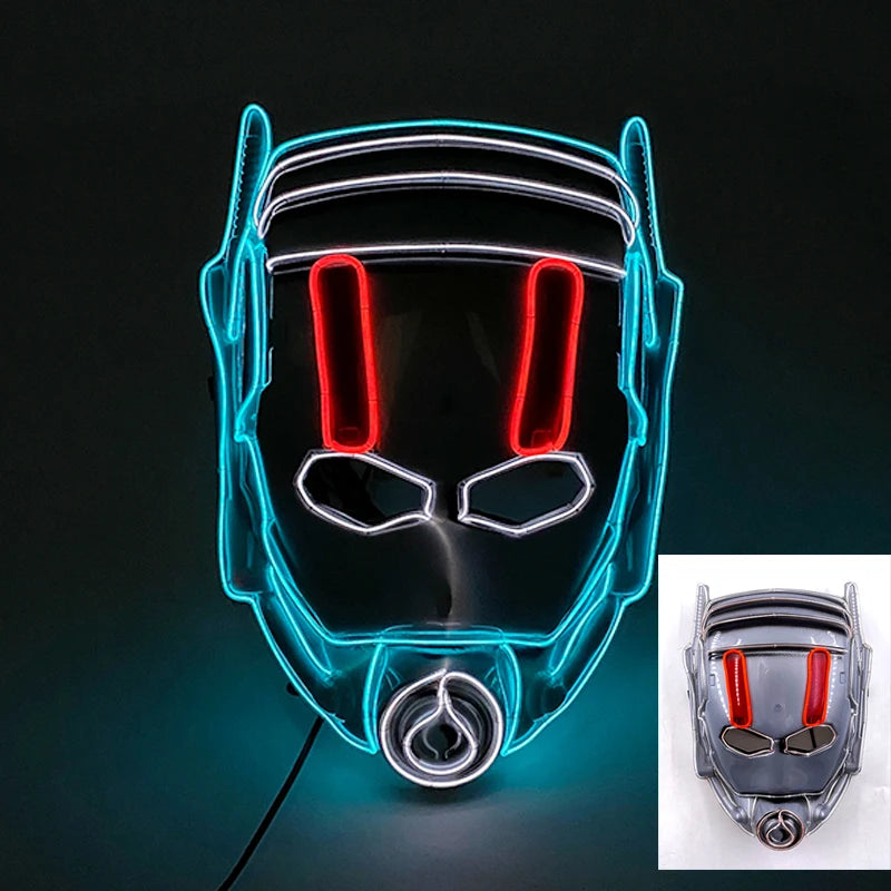 New Arrival Halloween Mask Horror Venom LED Luminous Mask Cosplay Costume Makeup Prom Party