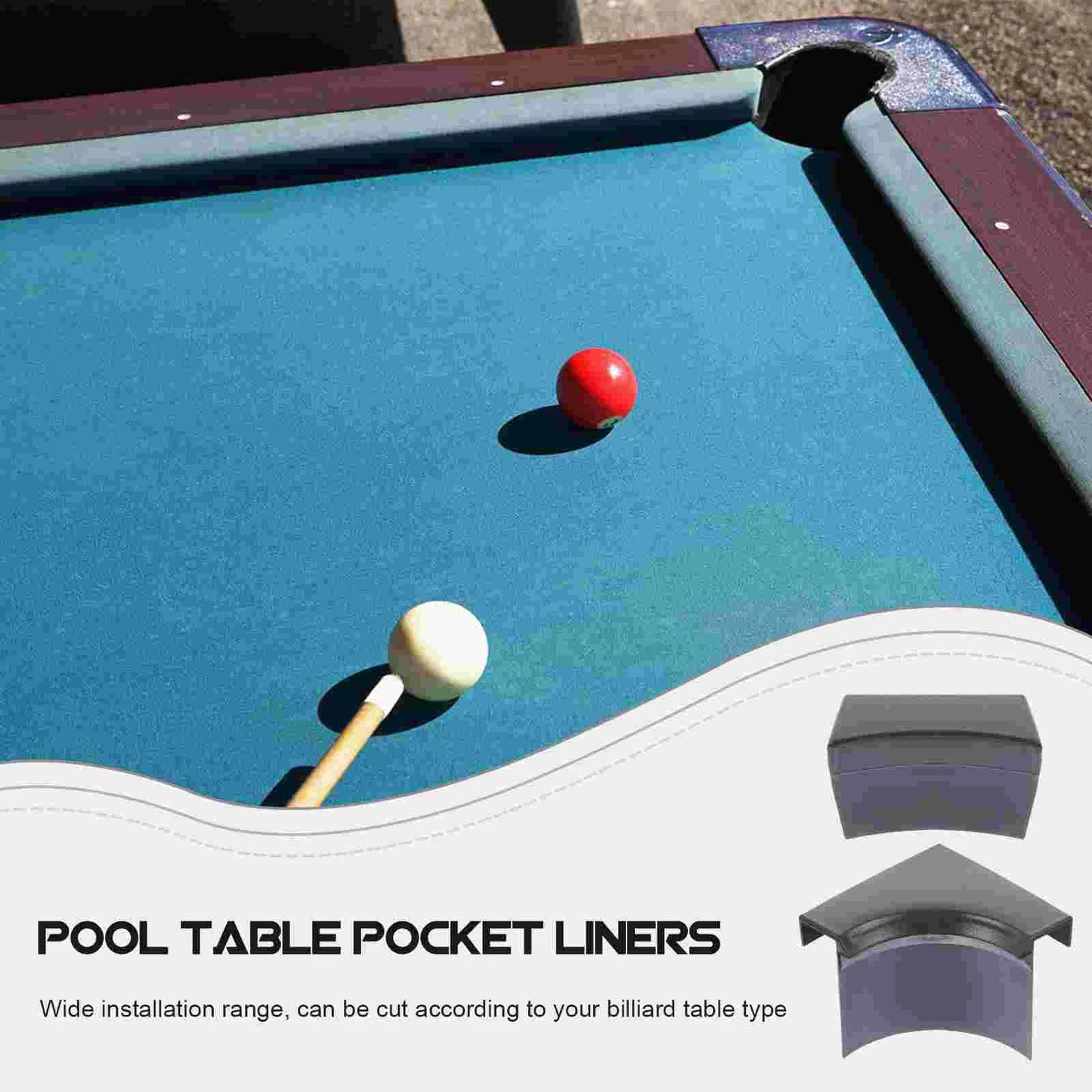 2 Sets Durable Pocket Liners for Pool Table Accessories Kit Billiard Table Hole Liners Replacement Snooker Balls