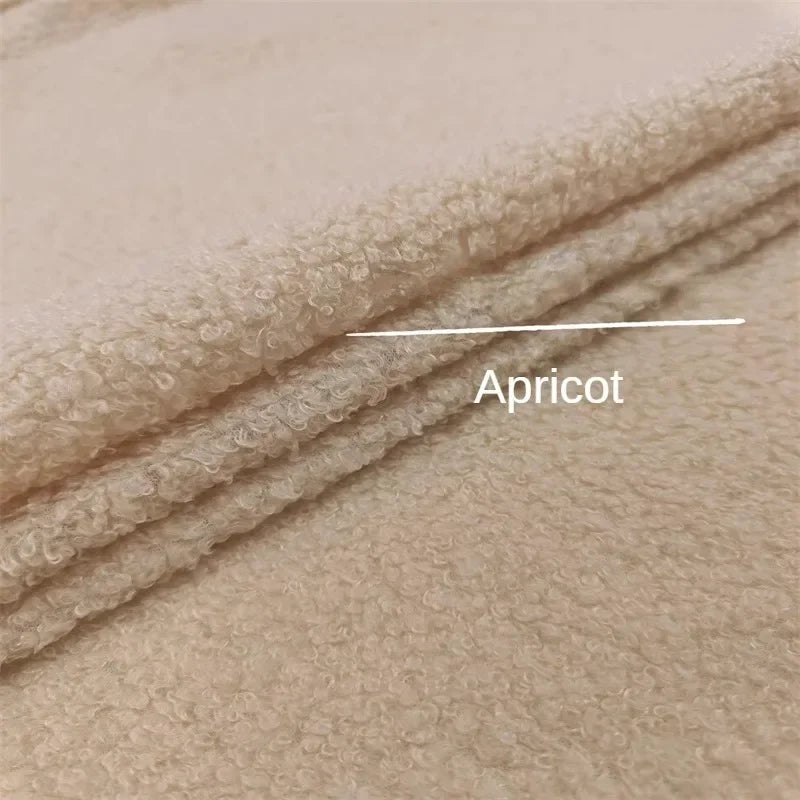 Stretch Fabric Fur Plain by the Meter for Children's Clothes Dolls Sewing Winter Coats White Teddy Hair Plush Cloth Smooth Drape