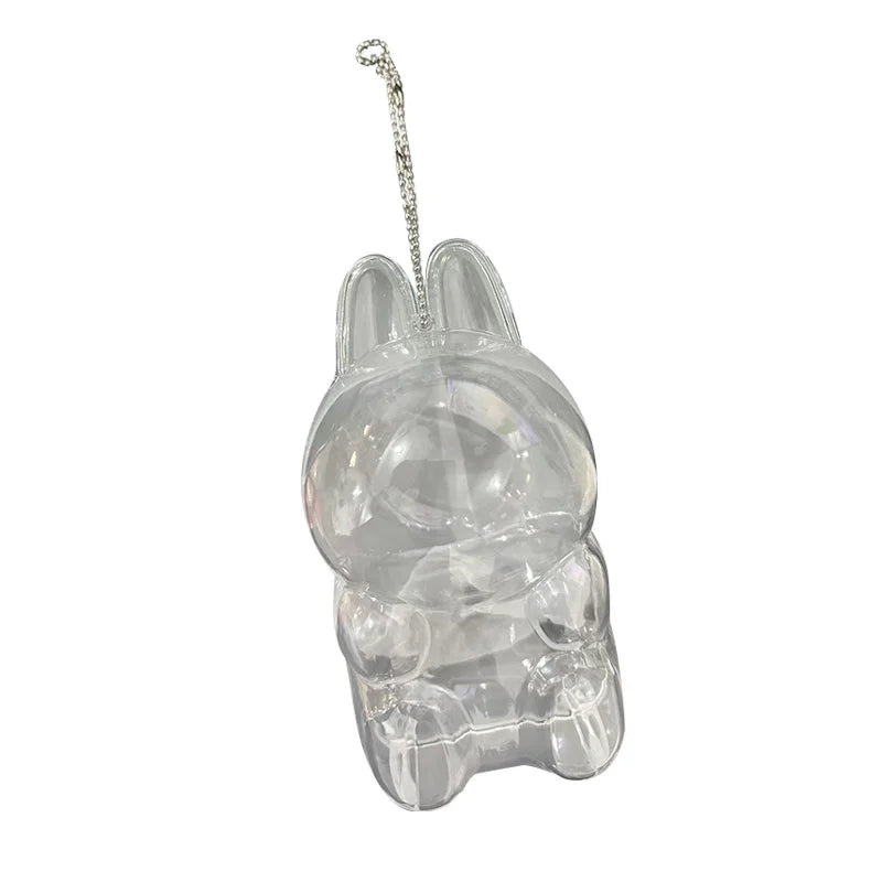 Anime Labubu 2 the Monster Have a Seat Series Transparent Protective Cover Dustproof Acrylic Protective Shell Birthday Gift Toys