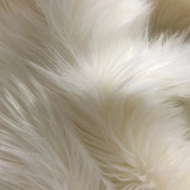25*25Cm Faux Fur Fabric Square Artificial Fur Long Pile Plush Fabric for DIY Chair Cushion Crafts Dolls Beard Hair Decoration
