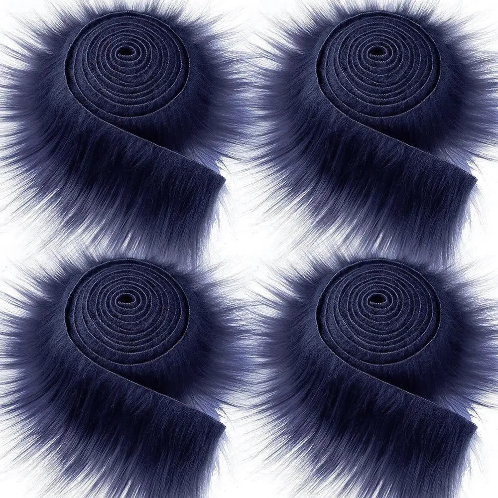 Crafts Gift Trimming Soft Apparel Sewing Fluffy Trim Fabric Roll Faux Fur Ribbon Tapes Long Plush Fur Fabric Plush Fur Stripe