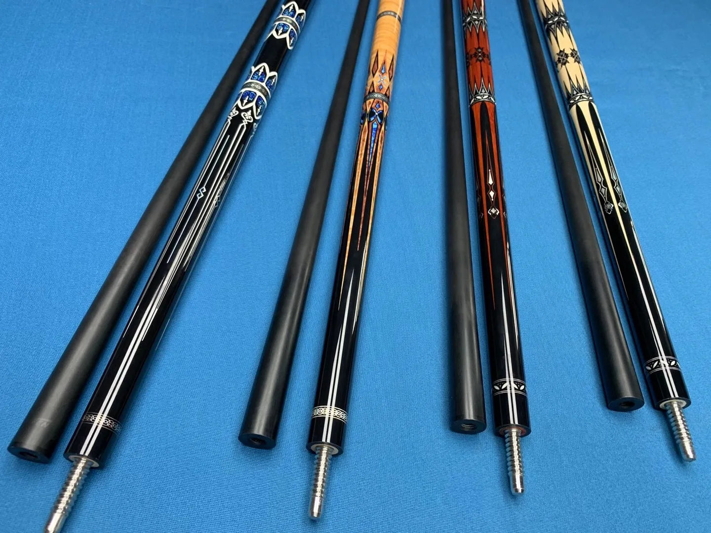 New Design Superior Quality High Technic Fiber Carbon Graphite Shaft Billiard Pool Cue Stick With Mini Extension Butt