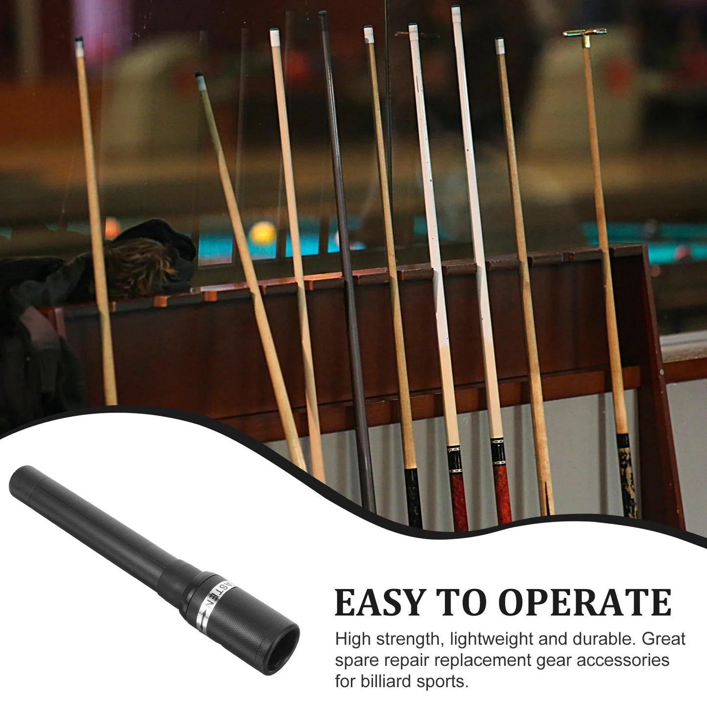 Pool Stick Extension Ergonomic Golfs Cue Extender Portable Rod Shaft Billiard Supplies Snooker Balls Pool Cue Extensions