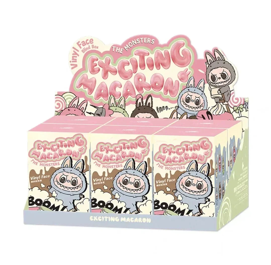 Labubu the Monsters Blind Box Cardiac Macarone Mysterious Surprise Box Guess Bag Figure Model Bag Keychain Gifts Toys