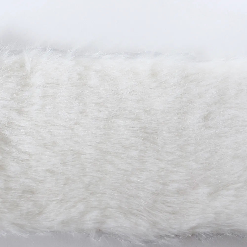 7MM Plush Fabric Fabric Pure Color Solf Atrtificial Rabbit Fur Doll Clothing Pillow DIY Decoration Material