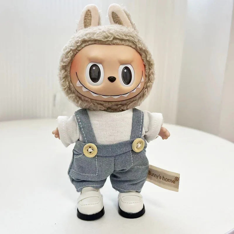 17cm Cute Labubu Leather Shoes Canvas Shoes Sneakers Camera Labubu Doll Shark Accessories Labubu Korea Kpop Exo DIY Girls Gift