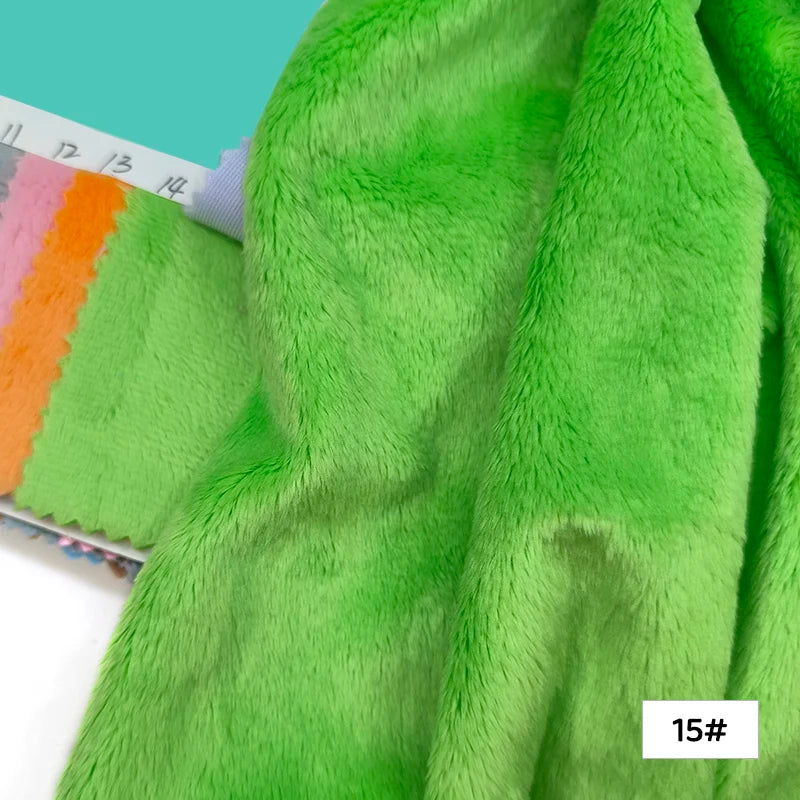 Plush Fabric 5mm Pile Length 100 Polyester 100 Colors Can Be Choose Hair Material for Popular Cotton Dolls DIY Handmade Fabric
