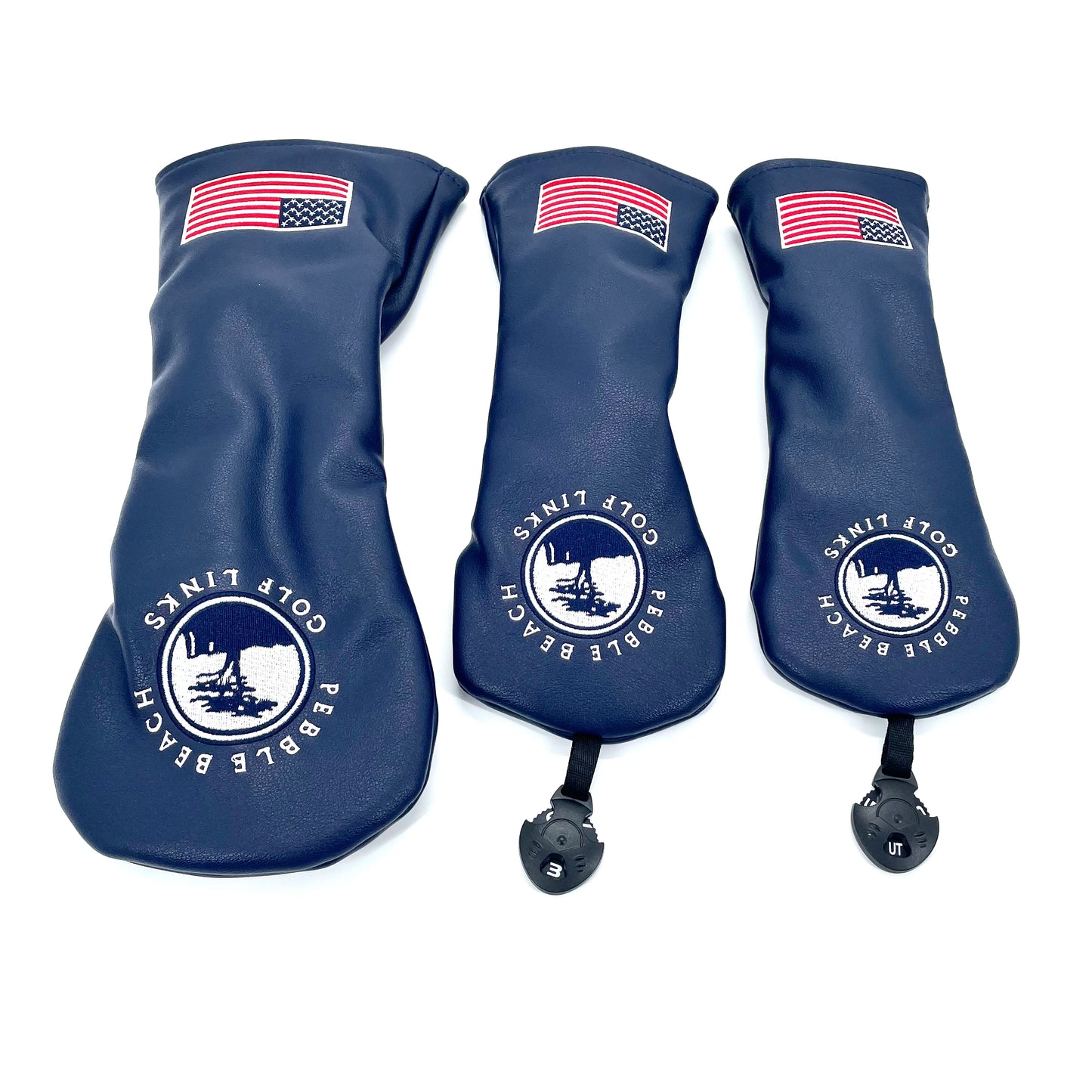 Golf Small Tree Pattern Pu Leather Head Cover Driver Head Covers Fairway Wood Head Covers Hybrid Head Covers Putter Cover