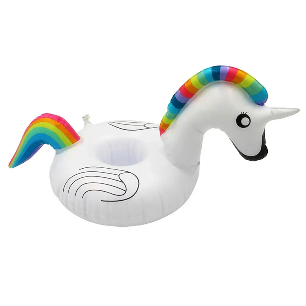 Inflatable Swimming Cup Holder Unicorn Flamingo Drink Holder Swimming Pool Float Bathing Pool Toy Party Decoration Bar Coasters