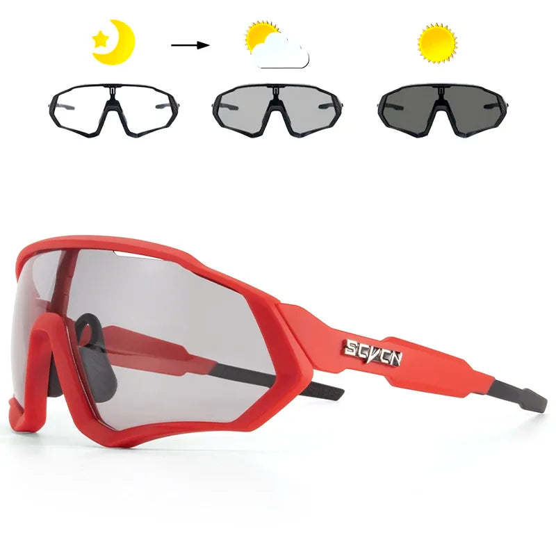 Photochromic Cycling Sunglasses Outdoor Sports Running Drving Glasses Road MTB Bicycle Goggles UV400 Safety Bike Eyewear