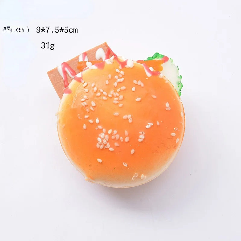 Creative Simulation Bread Toast Donuts Squeeze Stress Relief Toys Spoof Artificial Bread Simulation Food Desktop Decoration