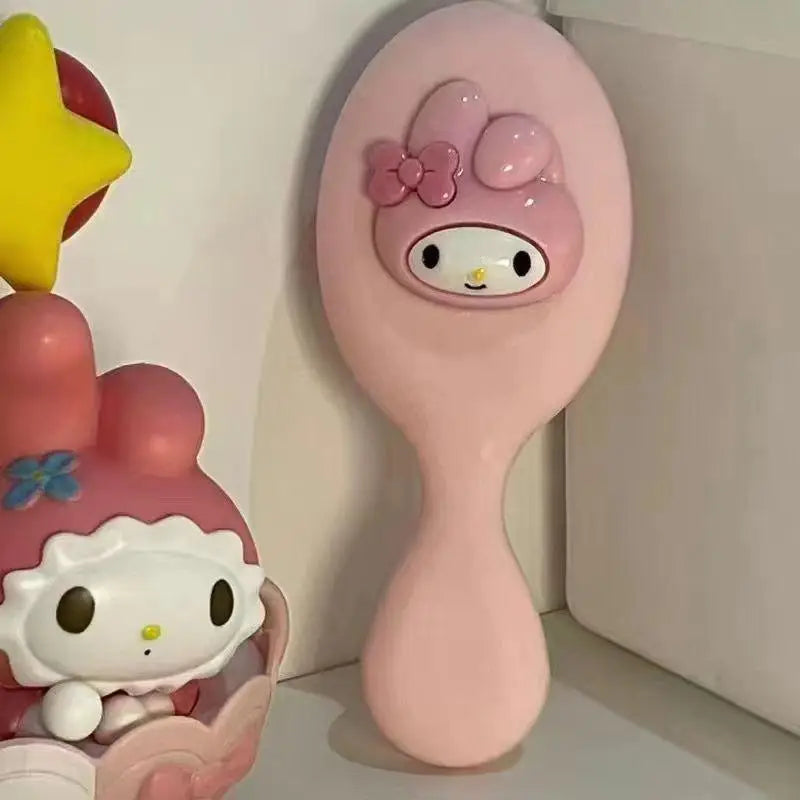 Sanrio Serie Kuromi Portable Anime Air Cushion Comb Hello Kitty Cartoon Comb Girl Hair Care Knot Proof Comb Birthday Gift Toy