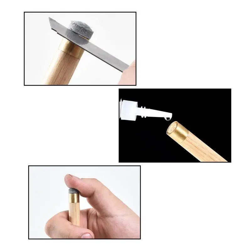 Billiard Cue Repair Pool Club Repair Tools Increase Friction Cue Tip Repair Tool Billiard Cue Tip Accessory Quick-Drying Pool