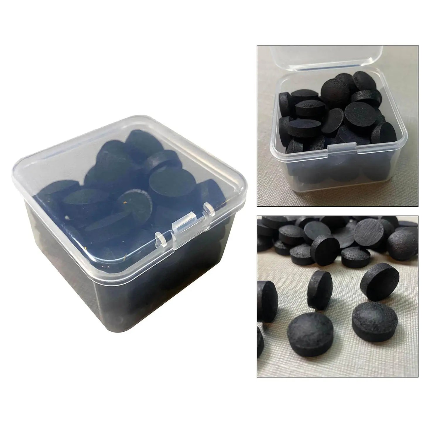 50x Leather Snooker Cue Tips Glue on Billiard Cue 0.55in for Billiard Accessories