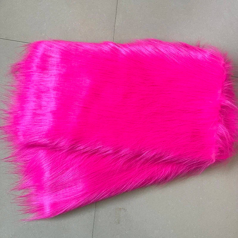 White Long Fur Long Hair Plush Fabric Fur by the Meter for Clothes Upholstery Toys Coats Doll Sewing Soft Green Faux Fur Cloth