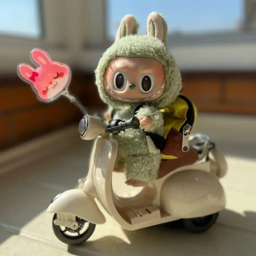 Doll Mini Electric Motorcycle Children's Toy for Labubu Toy Motor for Doll (No Doll)