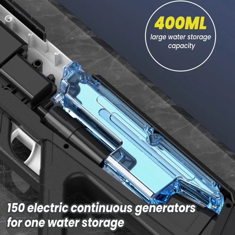 New Electric Water Gun Toy Fully Automatic Water Absorbing Powerful Spray Water Blaster Summer Outdoor Toys Children's Gift