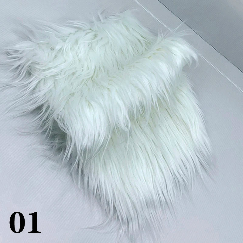 25x45cm Long Hair Faux Fur Fabric for DIY Dolls Hair Beard Craft Making Material Patchwork Garment Sewing Accessories