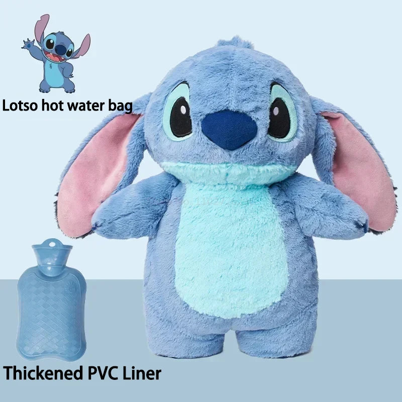Disney Plush Hand Warm Bottle Stitch Cartoon Water Filled Hand Warmer Cute Lotso Hot Water Bottles Christmas Gift for Girlfrien