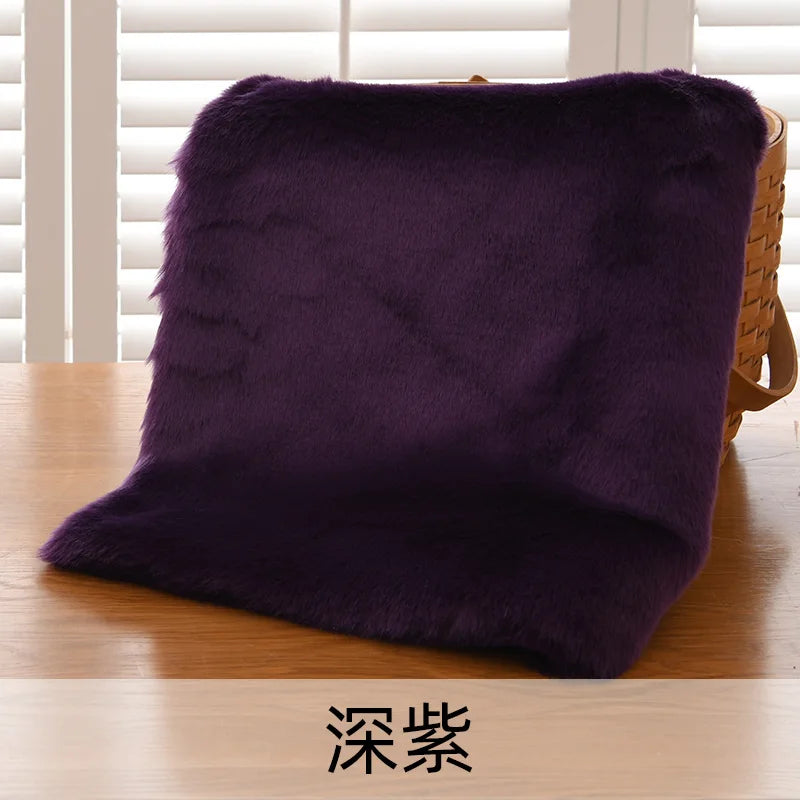 2.5cm Imitation Rabbit Fox Fur Grass Counter Decoration Carpet Clothing Scarf Animal Fur Suit Fabric