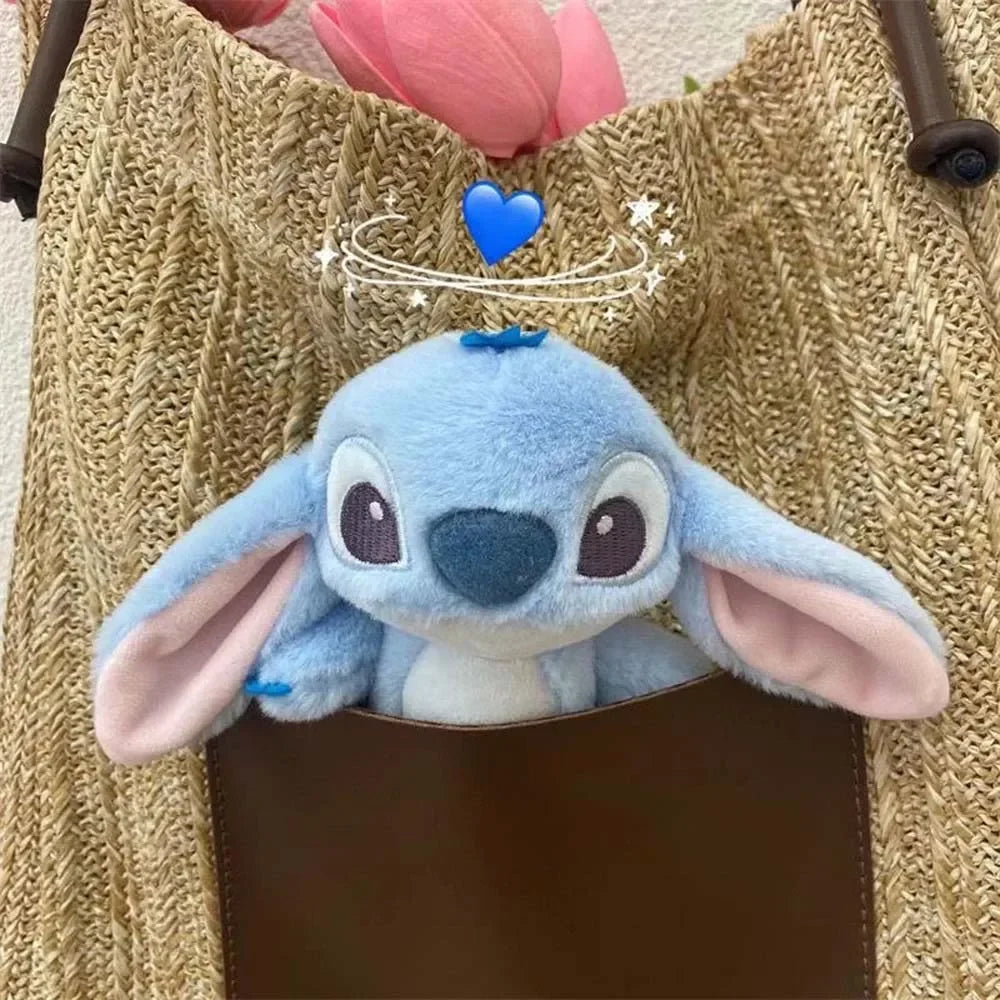 16cm Disney Stitch Doll Keychain Plush Toy Backpack Pendant Anime Lilo & Stitch Girl's Toy Soft Stuffed Doll Birthday Gift