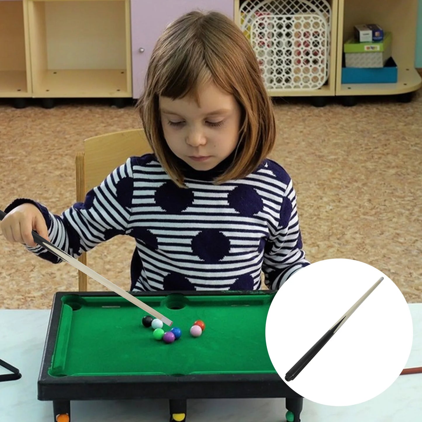 NEW Pool Cue Short Pole Pool Cue Kids Wood Billiard Cue Stick Childs Mini Cue Stick Short Kids Pool Cue 48cm Sticks 2024