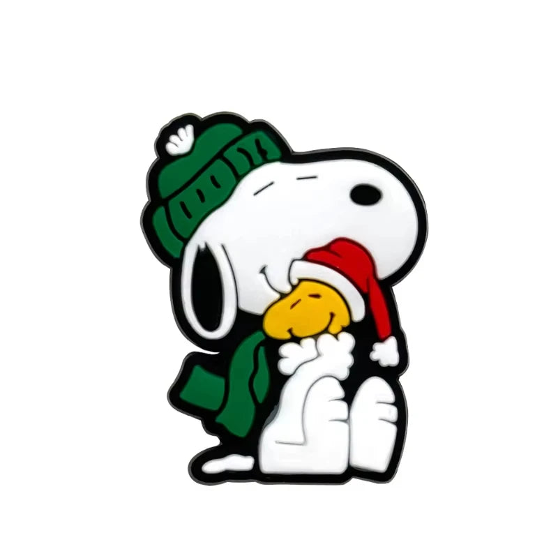 MINISO Whimsical Snoopy Cartoon Shoe Charms Decorative Accessories for Clogs and Sandals - Anime Inspired DIY Craft Accessories