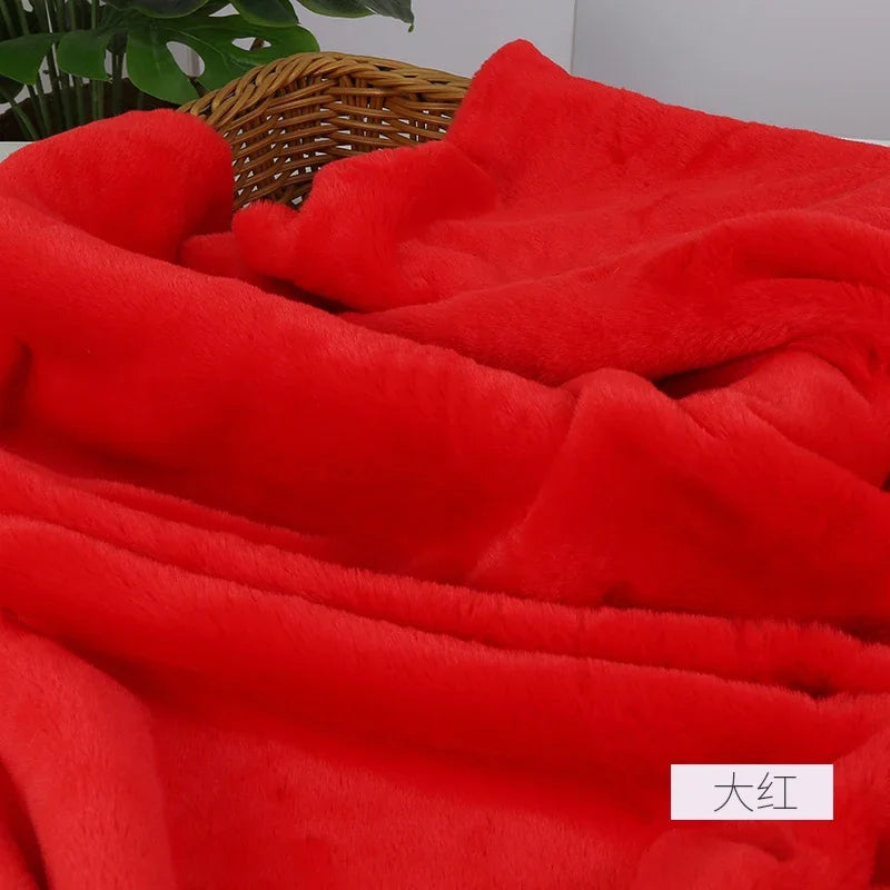 Imitation Rex Rabbit Plush Fabric by Meters for Needlework Clothes Toys Pillowcases Diy Sewing Soft Warm Thick Smooth Fur Cloth