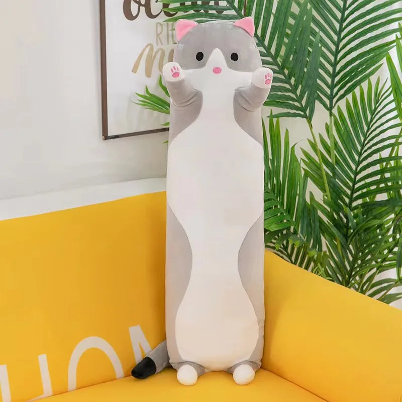 Cute Cat Plush Pillow - Ultra Soft Huggable Nap Pillow for Girls & Kids /Perfect Birthday, Christmas, Halloween Gift