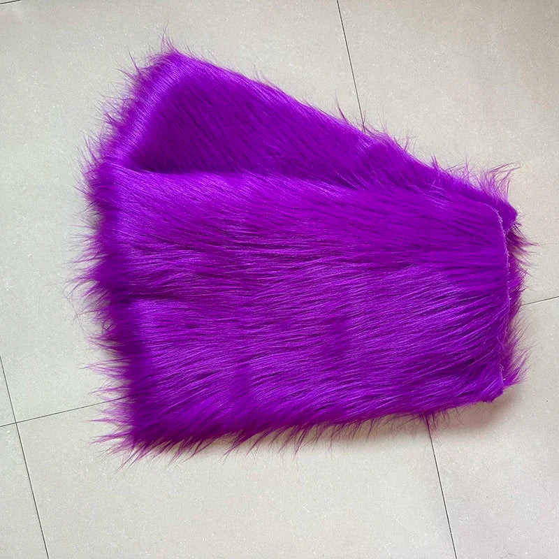 White Long Fur Long Hair Plush Fabric Fur by the Meter for Clothes Upholstery Toys Coats Doll Sewing Soft Green Faux Fur Cloth