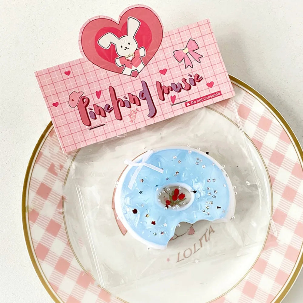 Kneading Cat Paw Squeeze Toy Soft Silicone Donut Fidget Toy Handmade Colorful Sea Salt Croissant Pinch Toy Practical Jokes