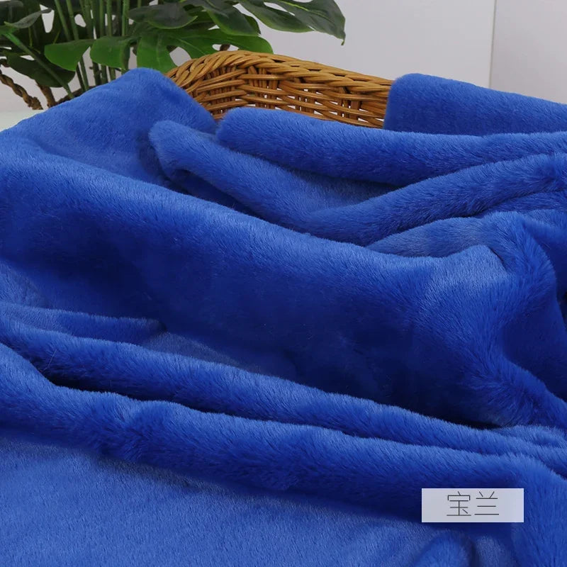 Imitation Rex Rabbit Plush Fabric by Meters for Needlework Clothes Toys Pillowcases Diy Sewing Soft Warm Thick Smooth Fur Cloth