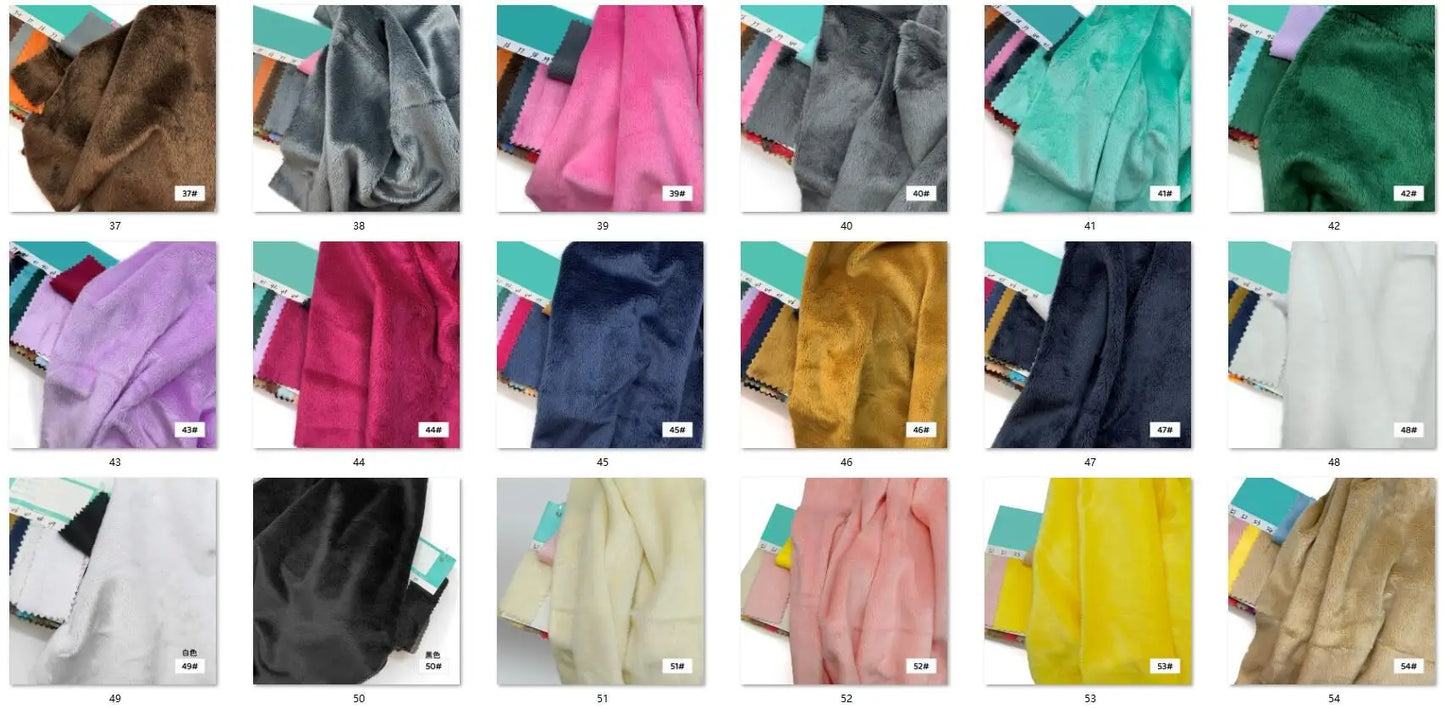 Plush Fabric 5mm Pile Length 100 Polyester 100 Colors Can Be Choose Hair Material for Popular Cotton Dolls DIY Handmade Fabric