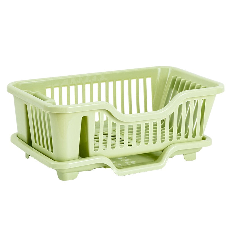 Dish Drying Rack Kitchen Utensils Drainer Rack with Drain Board Countertop Dinnerware Organizer Kitchen storage rack Tools