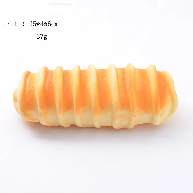 Creative Simulation Bread Toast Donuts Squeeze Stress Relief Toys Spoof Artificial Bread Simulation Food Desktop Decoration