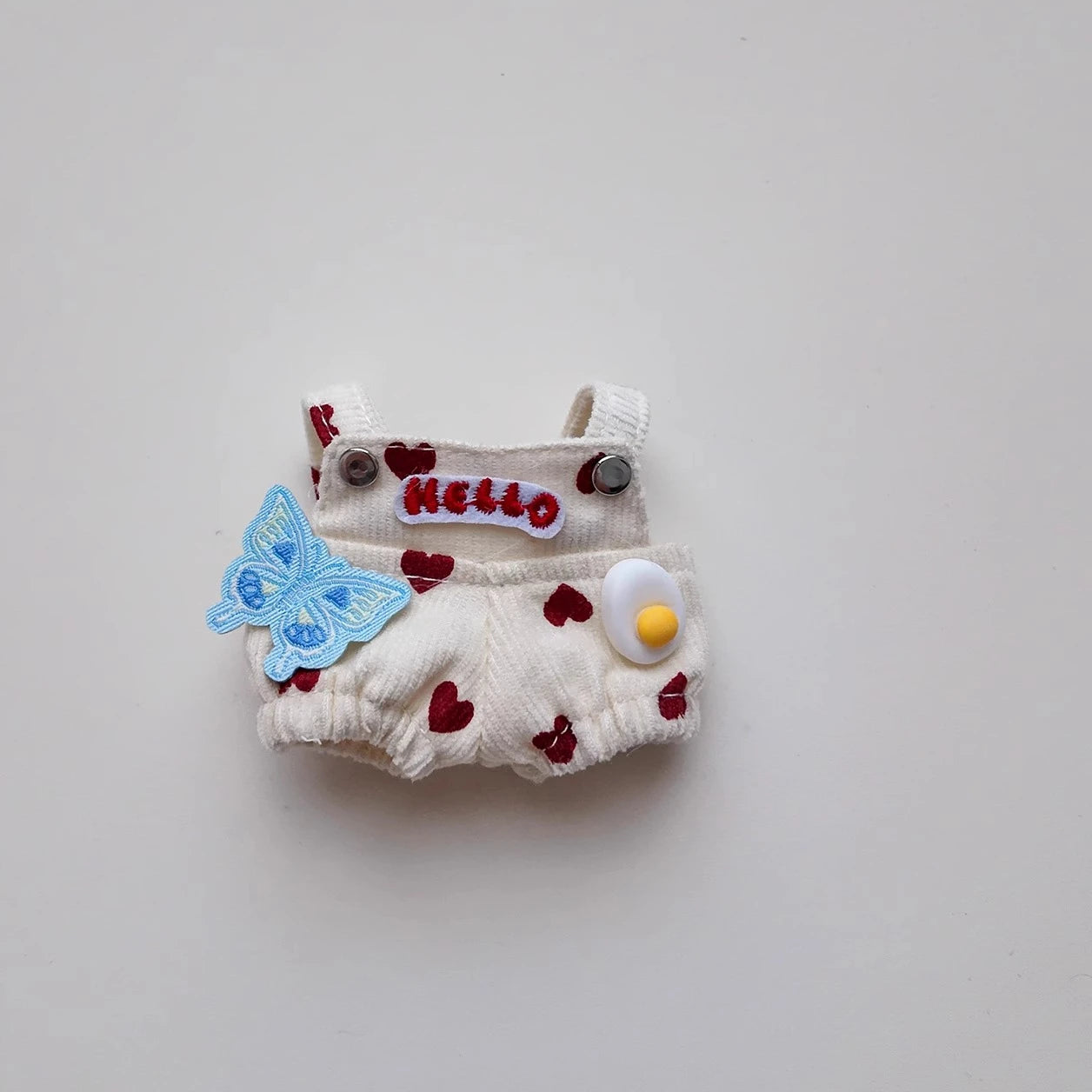 Love Overalls for Mini Labubu V4 V3 V2 V1 Clothing for Labubu 4.0 the Monsters Pin for Love Series Doll Accessories